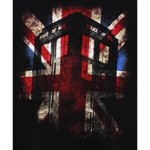 Doctor Who The Doctors Telephone Booth T Shirt Black Ripple Junction Size XL
